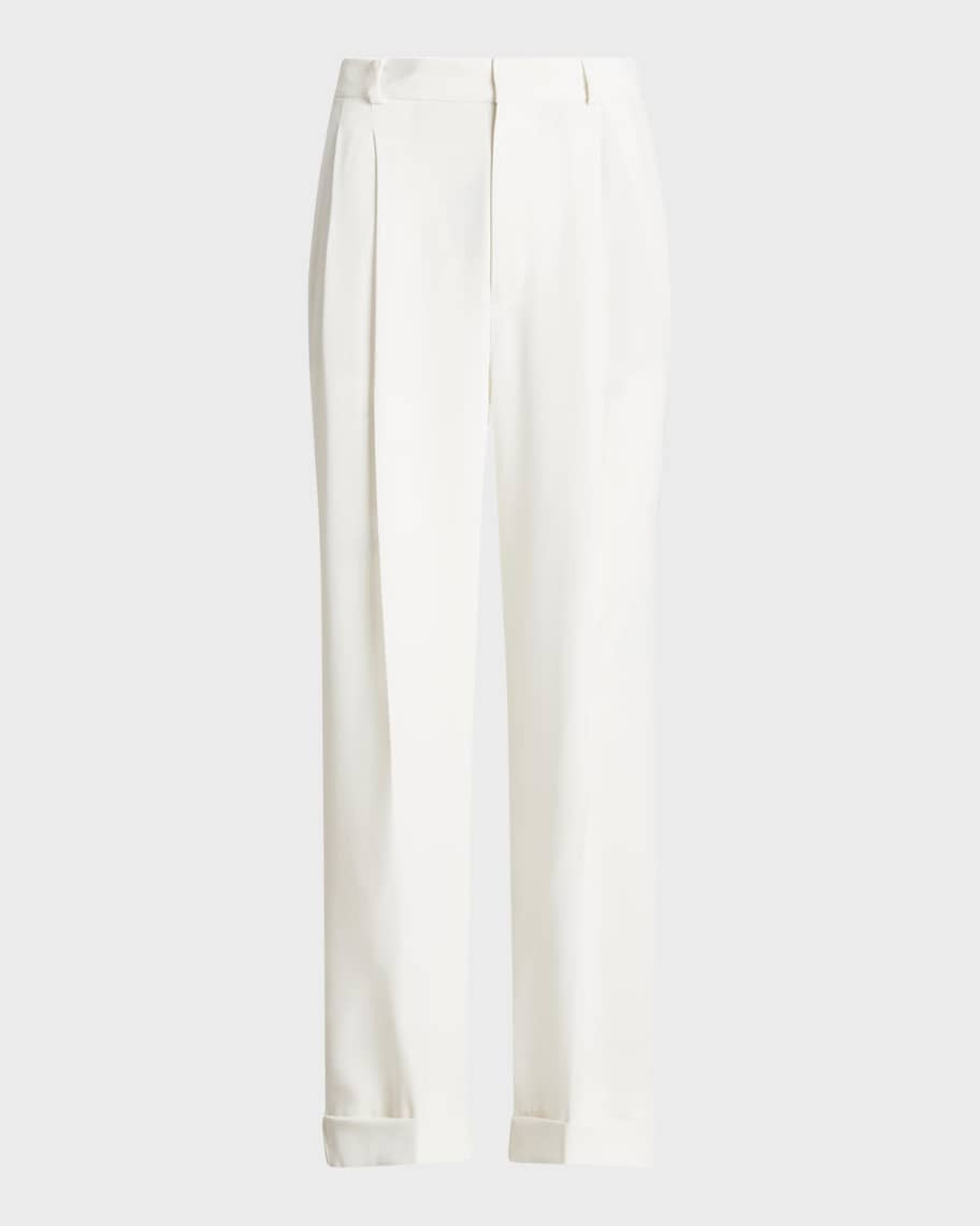 Polo Ralph Lauren Straight-Leg Pleated Pants | Neiman Marcus