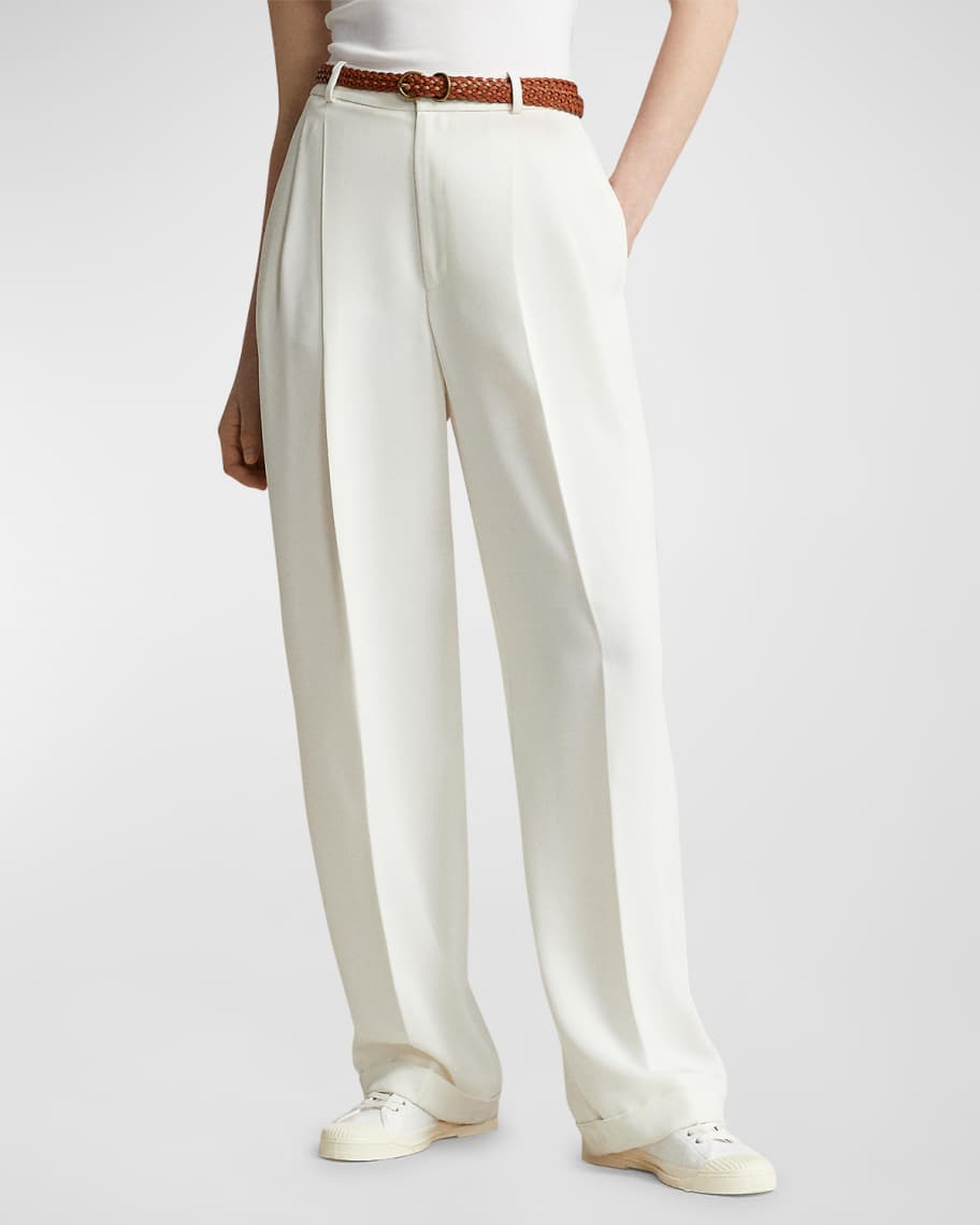 Polo Ralph Lauren Straight-Leg Pleated Pants | Neiman Marcus