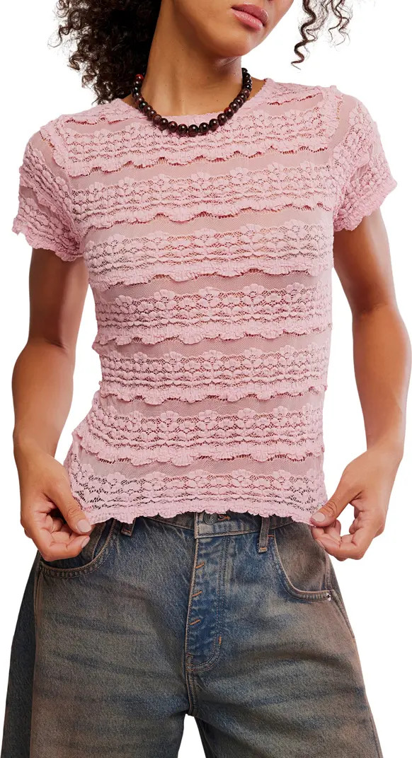 Angelina Mixed Lace Top | Nordstrom