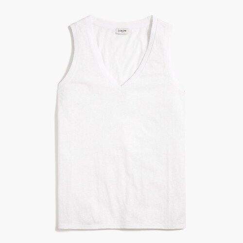 Easy cotton-blend V-neck tank top | J.Crew Factory