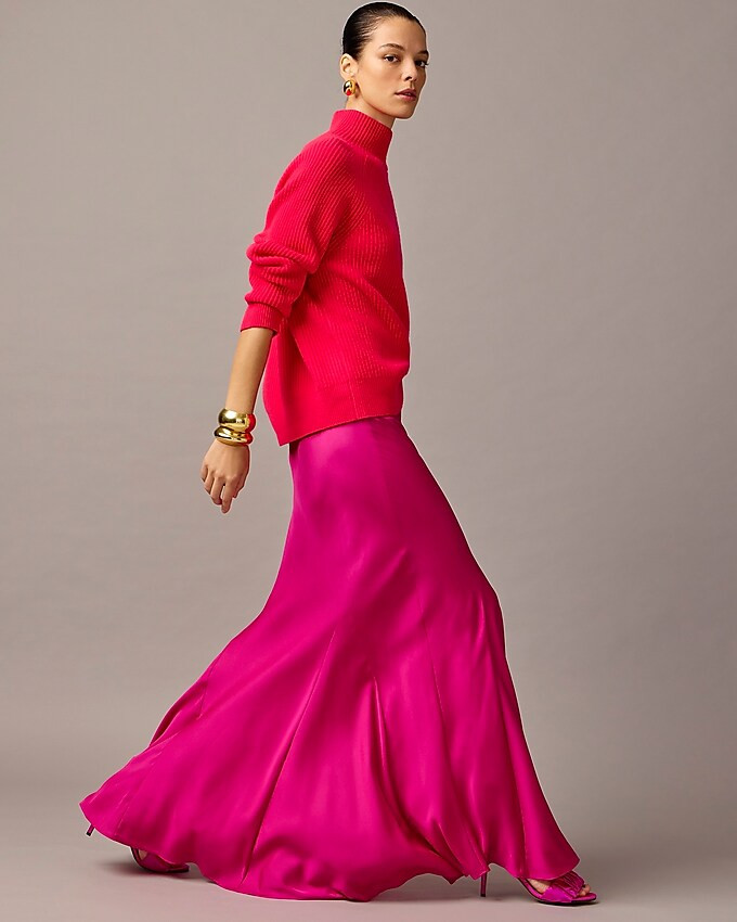 Collection drapey slip skirt in featherweight satin | J. Crew US