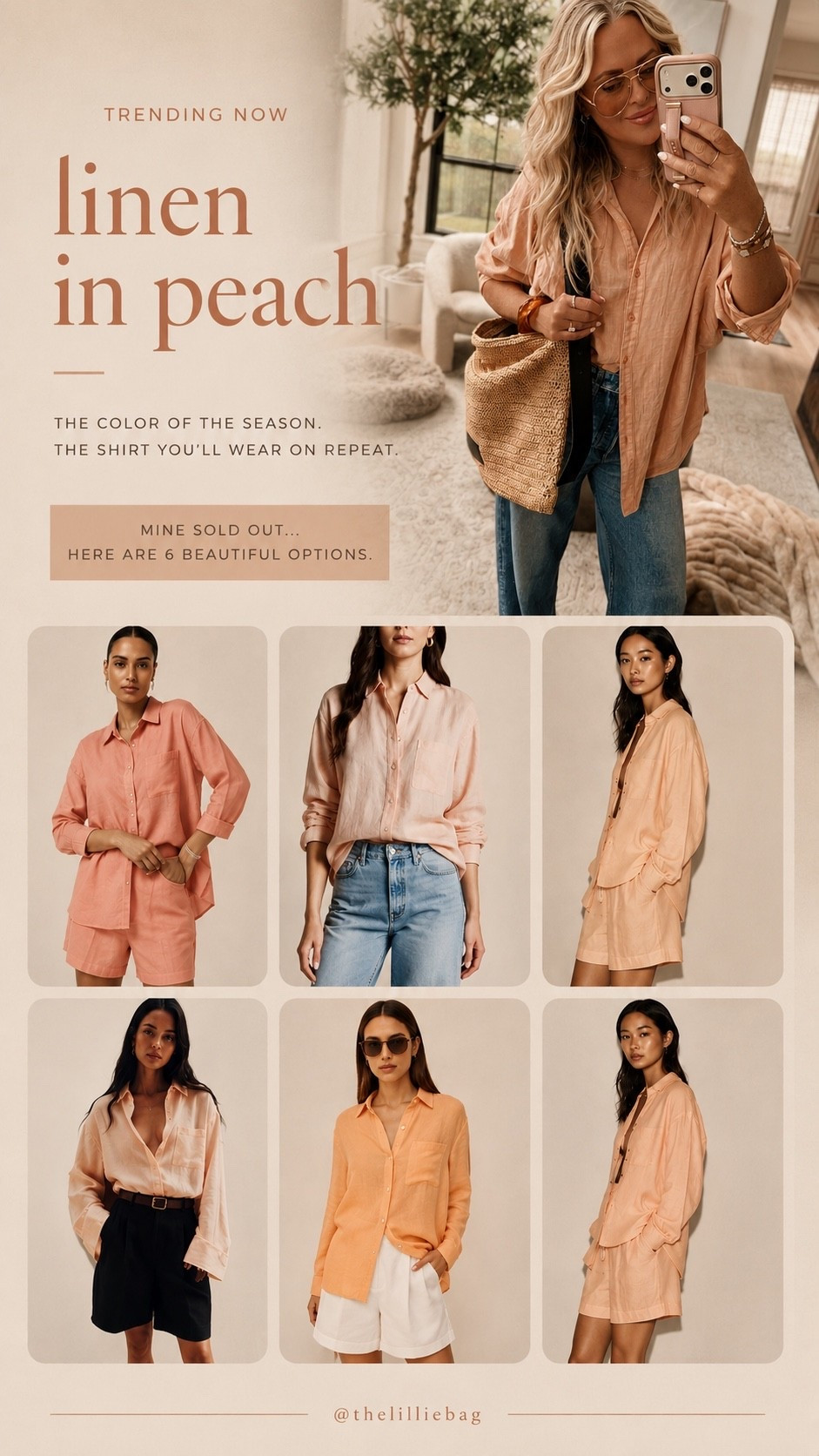my peach linen sold out… so I found better options 🤍
this color is everywhere right now and these are so good🧡

easy, lightweight, and the kind you’ll throw on nonstop!!! I also have the ivory! 


Peach. Linen. Summer style. Spring tops. Sale

#LTKSaleAlert #LTKSeasonal #LTKOver40
