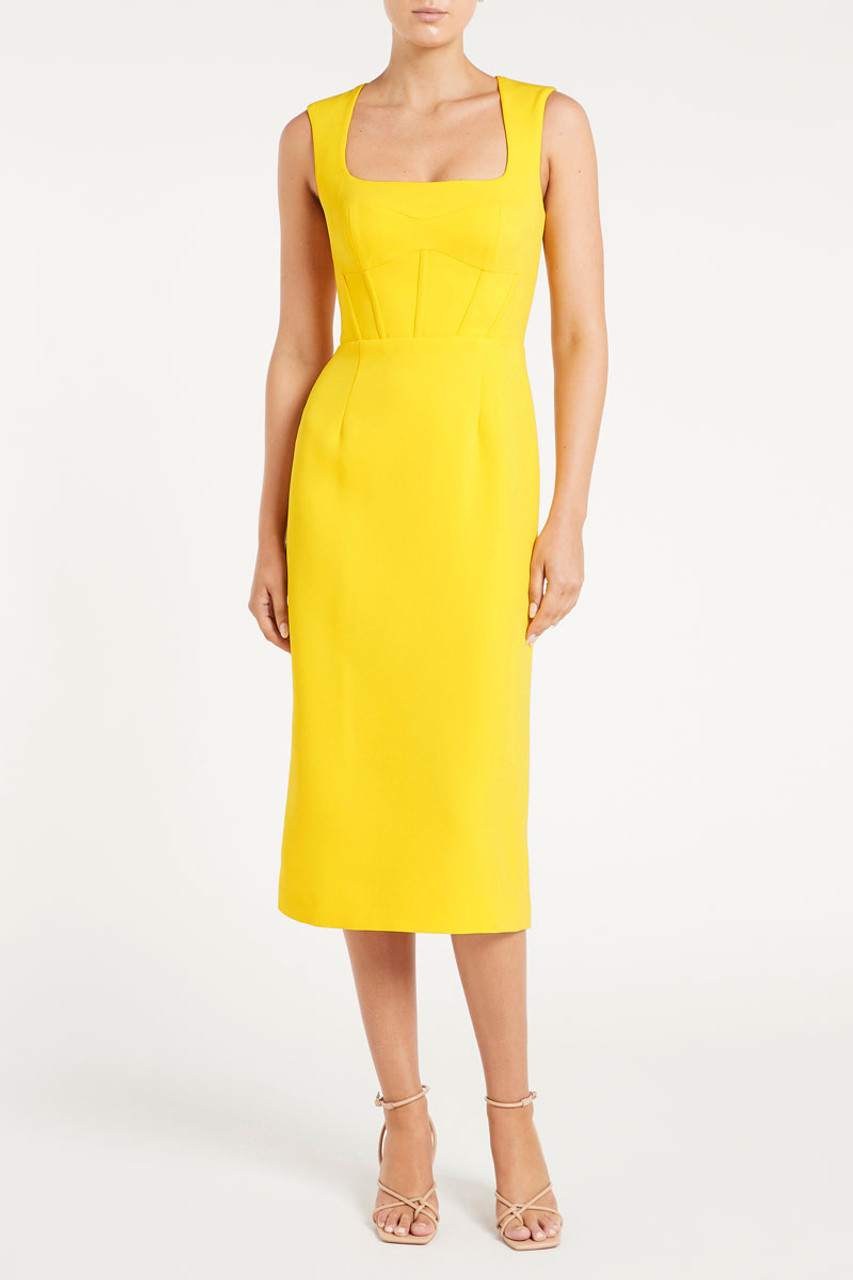 Rosanna Midi Dress Yellow | Rebecca Vallance (AU)