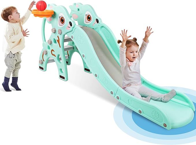 Naice Kids Slide, Upgraded 63" Toddler Slide Climber, Heightened Guardrail, Sturdy Frame with Bas... | Amazon (US)