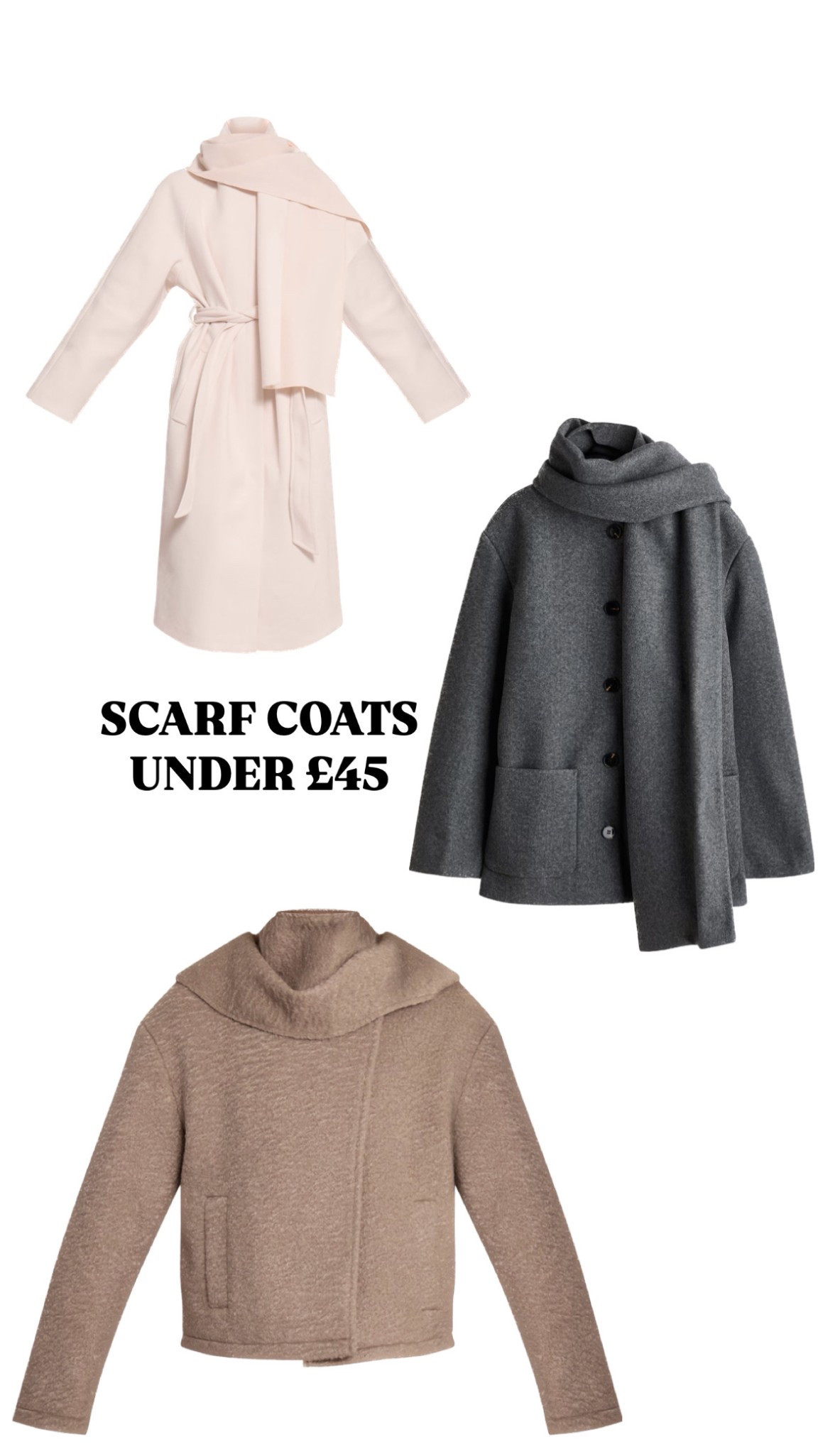 Scarf Coats under £45

#LTKuk #LTKautumn #LTKwinter