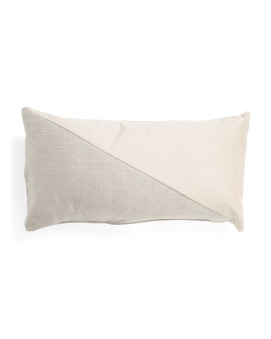 14x26 Woven Velvet Lumbar Pillow | TJ Maxx