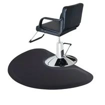 Lowestbest Semi-Circular Salon Mat, Black Semi Circle Desk Chair Floor Mat, 5x3ft 0.5" Barber, Sa... | Walmart (US)