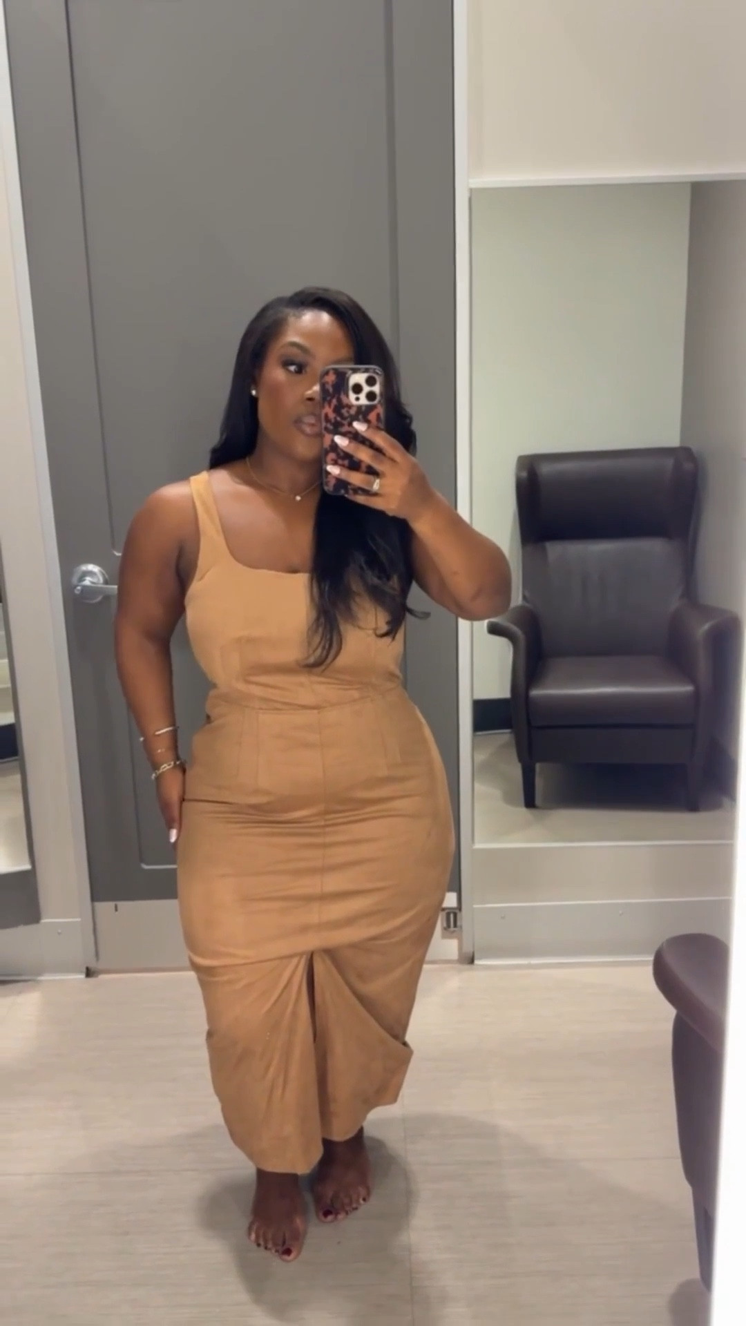 Found this suede dress while shopping at target 🤎 

Dress fits a little snug but has stretch on the back! The slit in the front is a perfect touch!

#LTKFindsUnder50 #LTKPetite #LTKMidsize