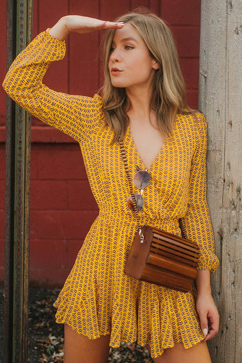 Jerri Geo Print Godet Dress |
                
            
            francesca's | Francesca’s Collections