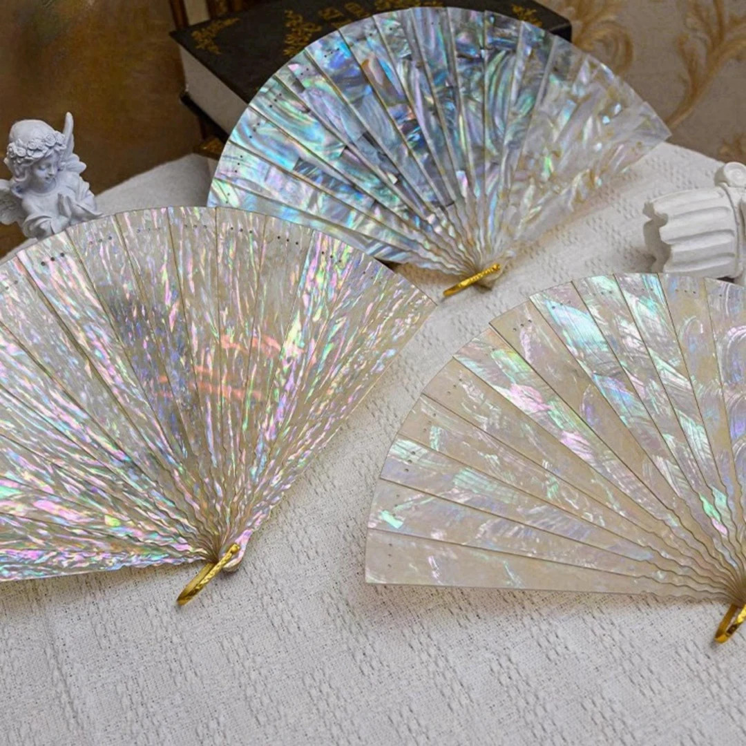 Exquisite Natural Shell Fan,shimmering Mother of Pearl Fan,vintage Wedding Fan,gift for Her - Ets... | Etsy (US)