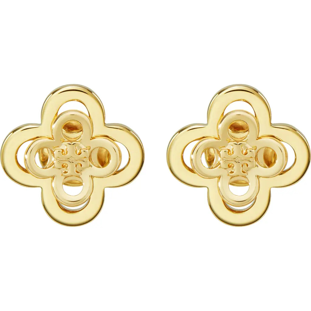 Tory Burch Forget Me Not Clover Stacked Stud Earrings in Tory Gold at Nordstrom | Nordstrom