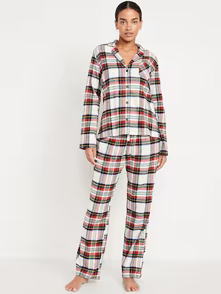 Flannel Pajama Set for Women | Old Navy (US)