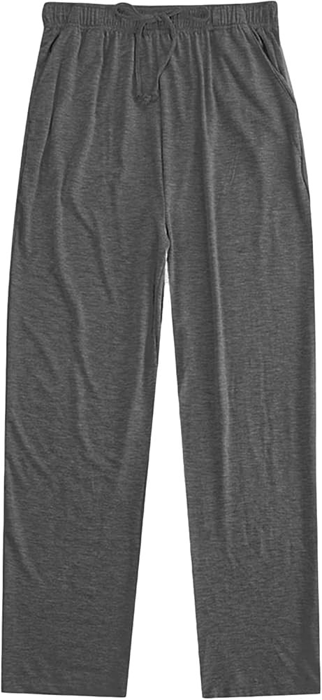 JEsilunmaMY Men's Loose Pajama Pants Elastic Waist Sweat Bottoms Casual Trousers Lightweight Loun... | Amazon (US)