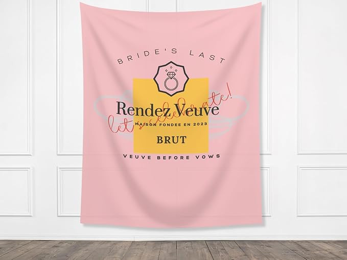 Last Rendez Bachelorette Party Weekend Backdrop | Champagne Before Vows Bach Weekend Banner | Amazon (CA)
