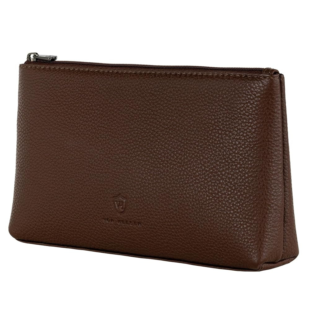 VON HEESEN Echtleder Kosmetiktasche für Damen & Herren - Kulturbeutel aus echtem Leder - Kulturt... | Amazon (DE)