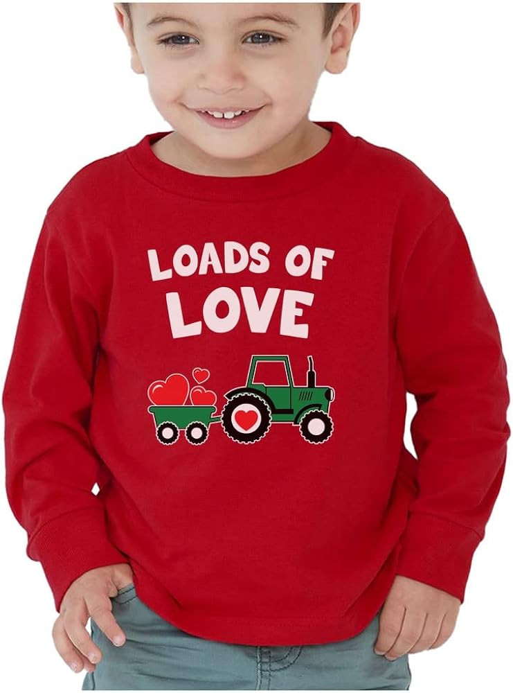 Loads of Love Boys Valentines Day Shirt Toddler Valentine Long Sleeve Shirts | Amazon (US)