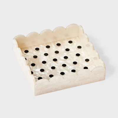 Acrylic Square Scallop Edge Jewelry Tray - A New Day™ Assorted Browns | Target