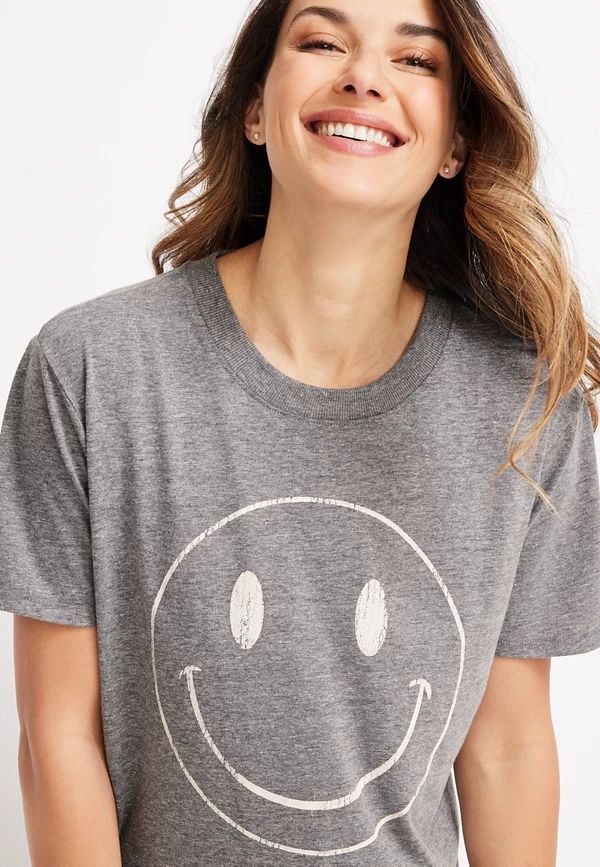 Smiley Face Graphic Tee | Maurices