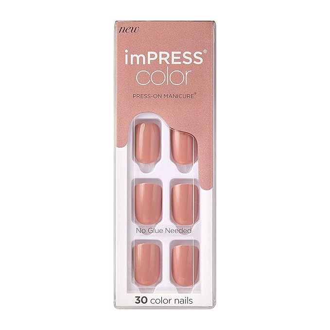 Amazon.com: KISS imPRESS Color Press-On Manicure, Gel Nail Kit, PureFit Technology, Short Length,... | Amazon (US)