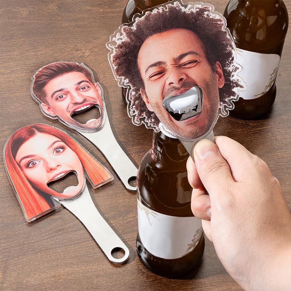 Custom Face Photo Bottle Opener, Personalized Magnet Beer Bottle Openers Funny Gift for Friend Hu... | Amazon (US)