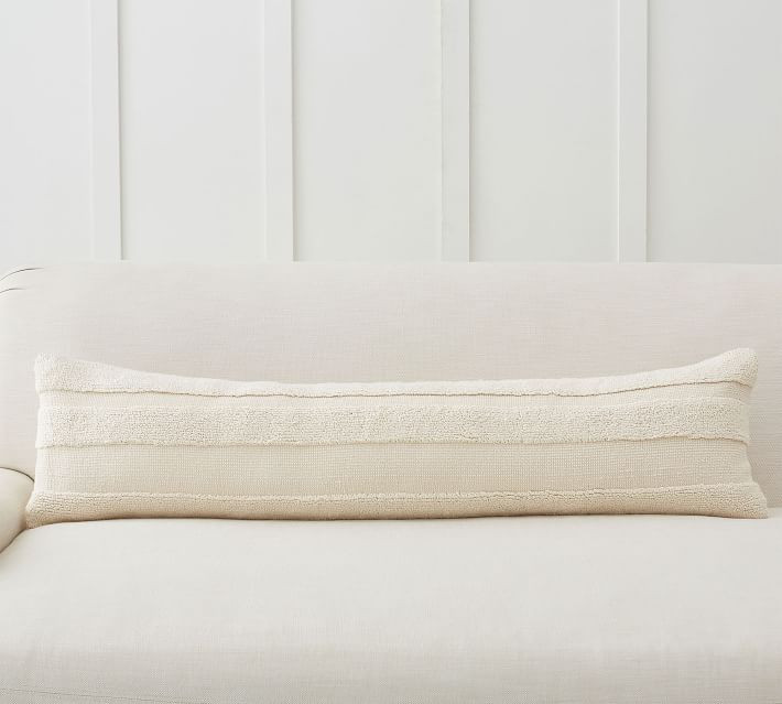 Layla Textured Lumbar Pillow Cover | Pottery Barn (US)