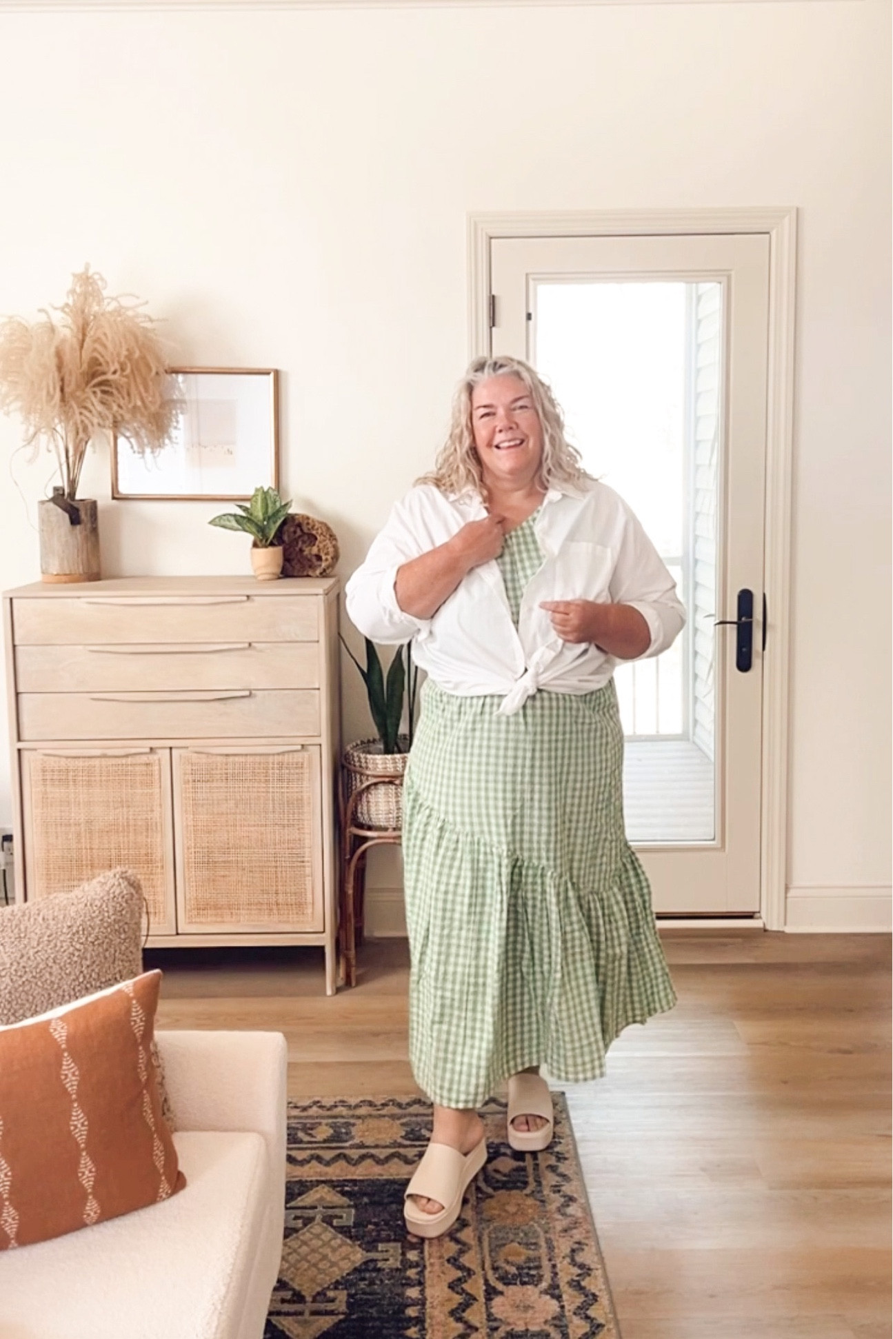 Fave 2 piece set dressed ups bit with the classic white button down!! Perfect for date night! How about those platform sandals too?!?! #midsize #springoutfit #datenightoutfit #curvyoutfitinspo #2pieceset

#LTKstyletip #LTKshoecrush #LTKcurves