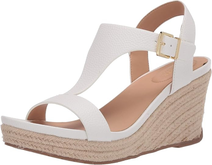 Kenneth Cole REACTION Women's T-Strap Wedge Sandal | Amazon (US)
