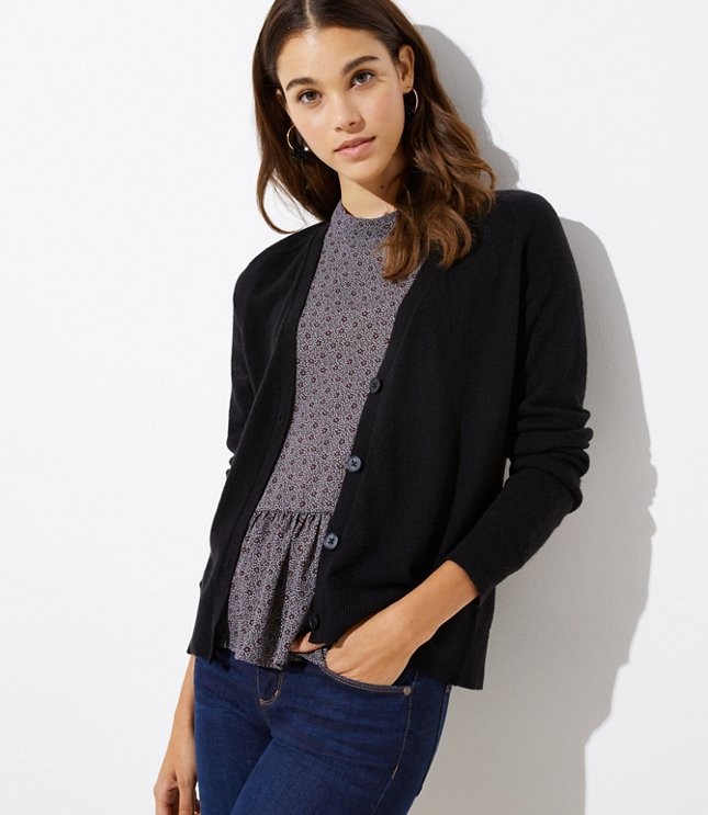 Signature V-Neck Cardigan | LOFT | LOFT