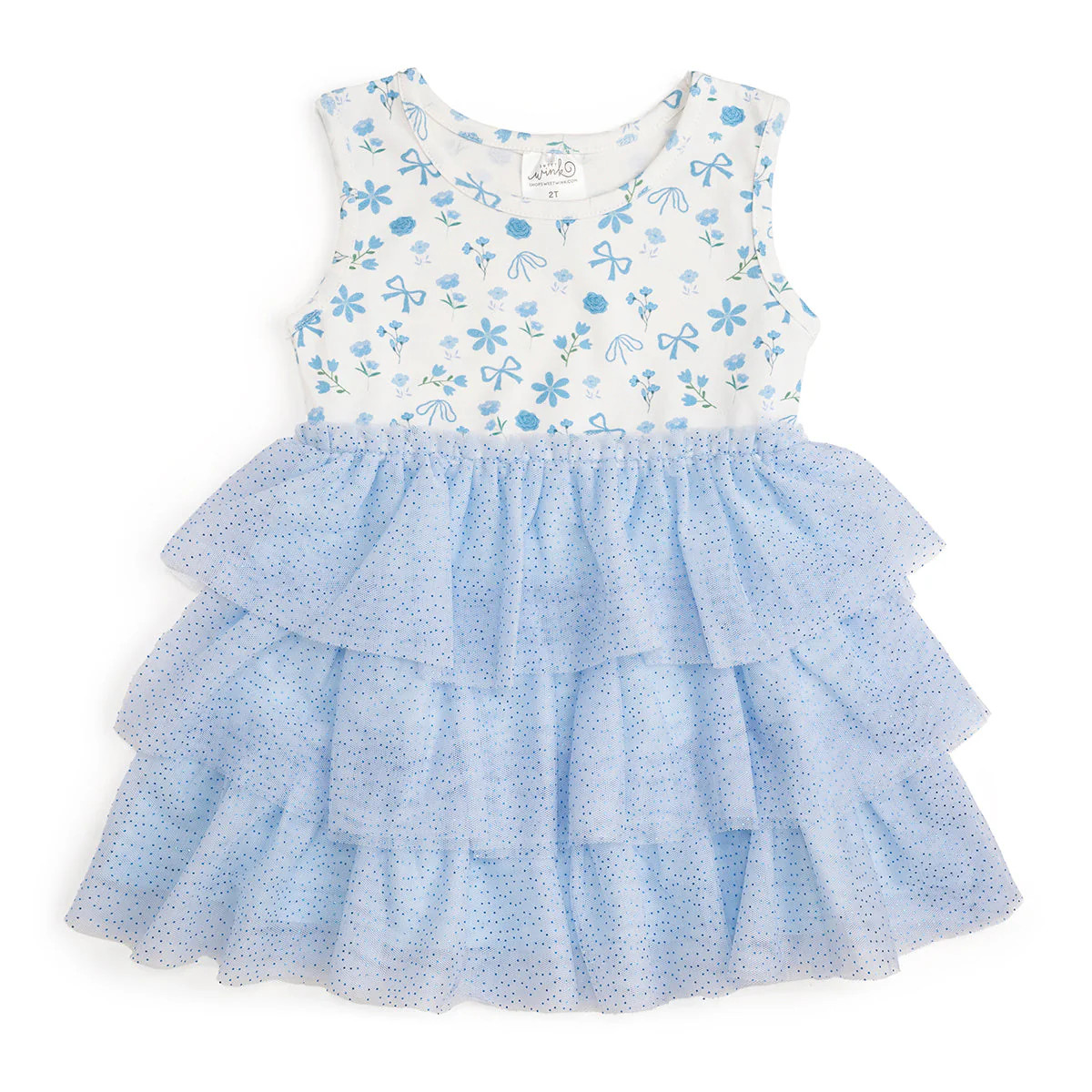 Sky Floral Tank Tutu Dress | Sweet Wink