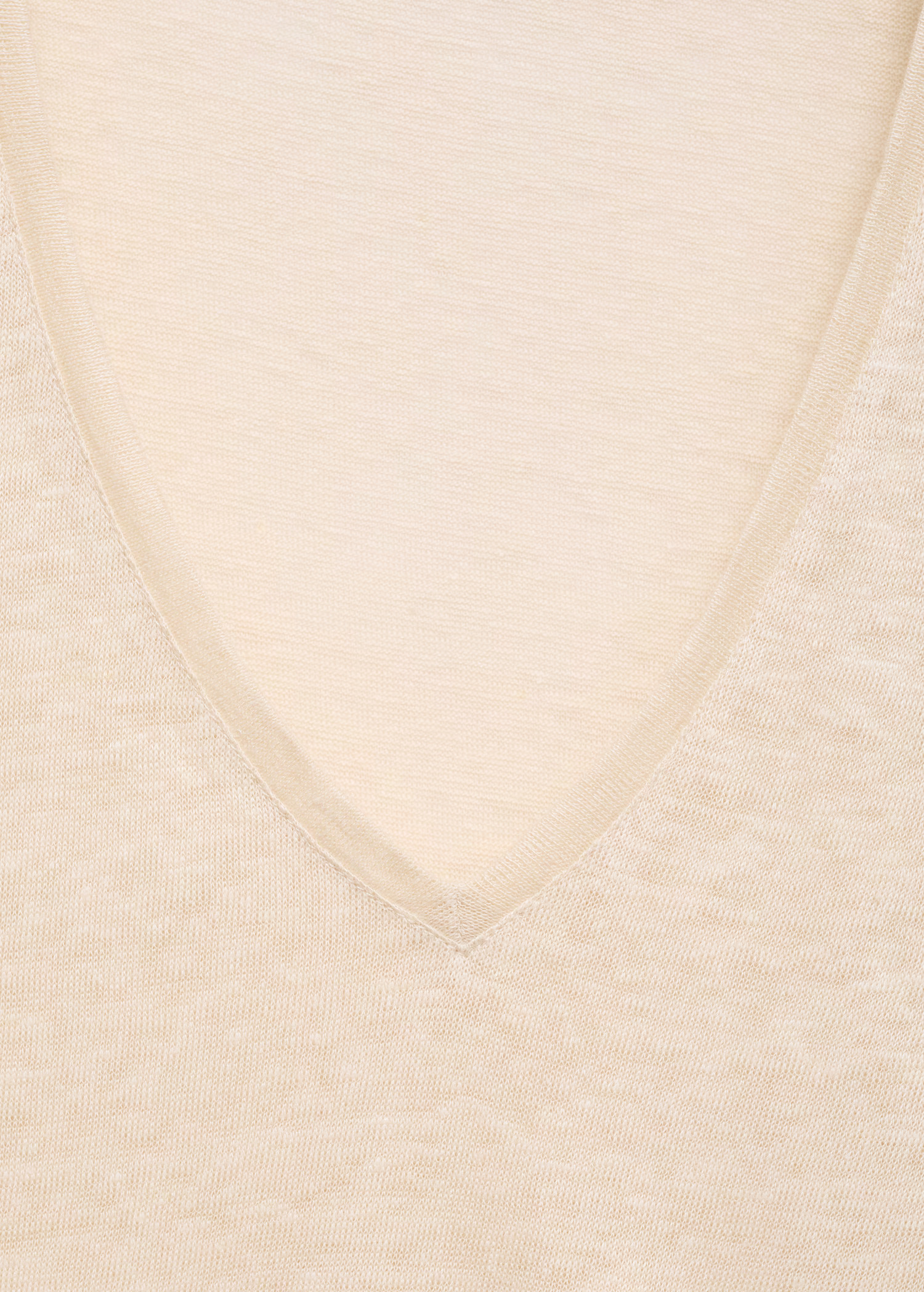 Leinen-T-Shirt mit V-Ausschnitt - Damen | MANGO Deutschland | Mango EU