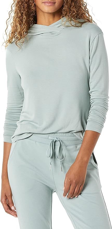 Daily Ritual Women's Supersoft Terry Standard-Fit Long-Sleeve Hooded Pullover | Amazon (US)