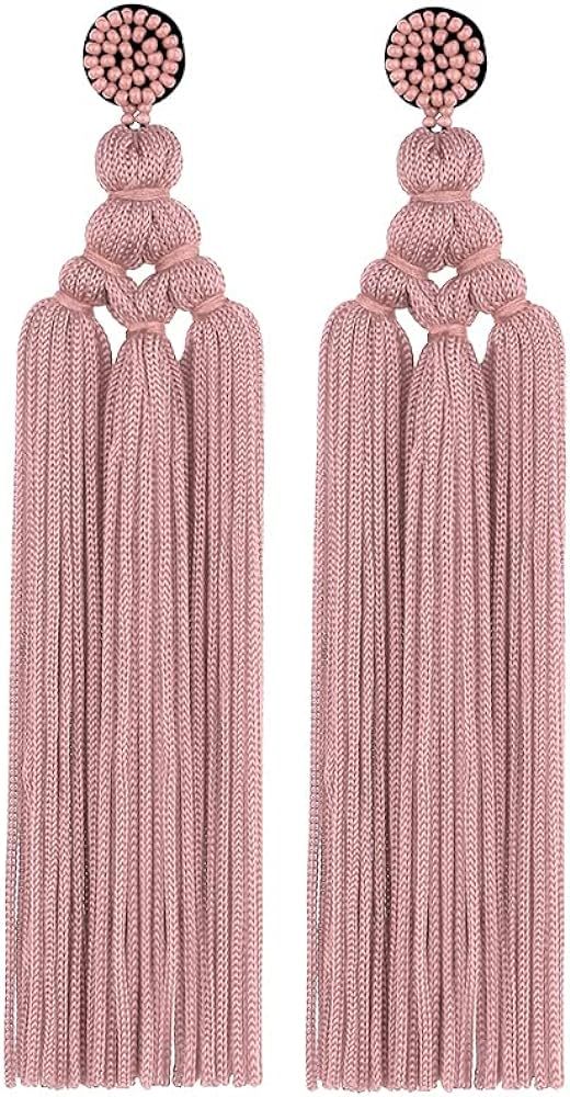 Adoshine Bohemian Tassel Earrings for Women Dangling Chandelier Boho Statement Layer Earrings Lon... | Amazon (US)