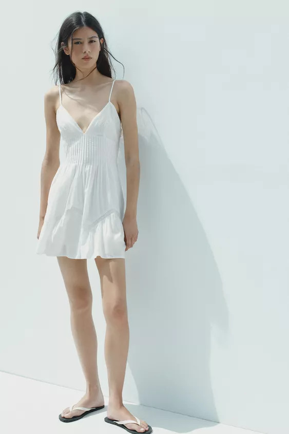 EMBROIDERED SHORT DRESS | Zara US