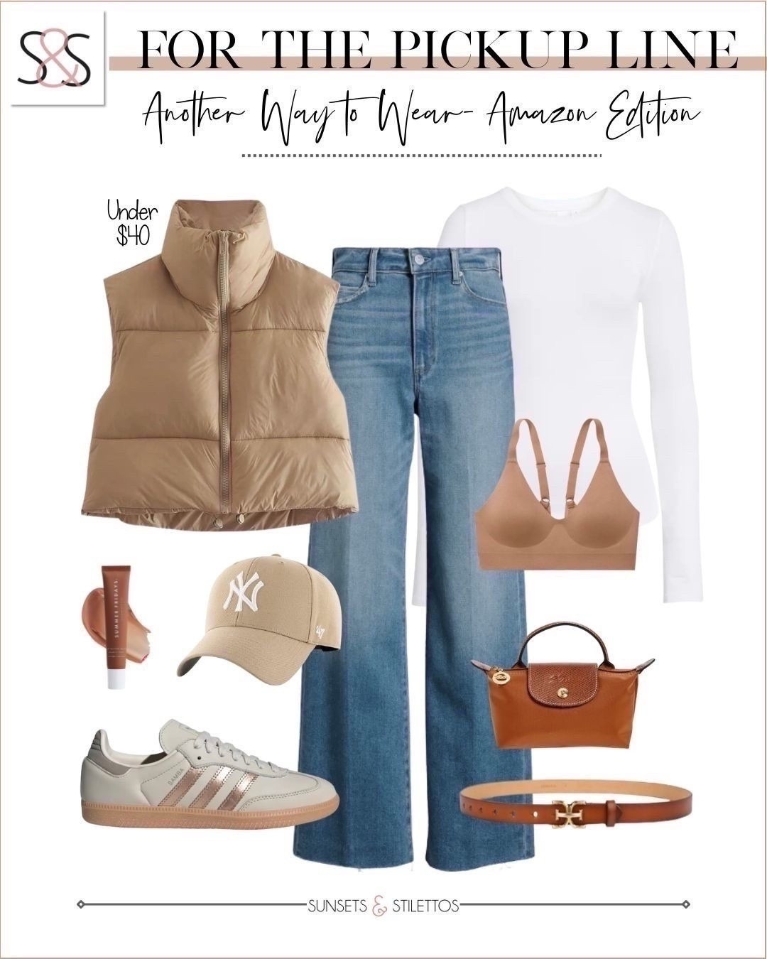 This Amazon outfit is perfect for those busy pickup line days. Neutral, comfy, and easy to throw on.

puffer vest, wide leg jeans, long sleeve tee, amazon fashion, casual fall outfit, sneakers, neutral outfit ideas, winter capsule wardrobe, pickup line outfit, affordable fashion, amazon outfit under 40, mom outfit ideas, winter style 2025


#LTKSeasonal #LTKOver40 #LTKmomlife