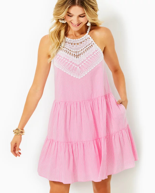 Britt Seersucker Striped Halter Dress | Lilly Pulitzer | Lilly Pulitzer