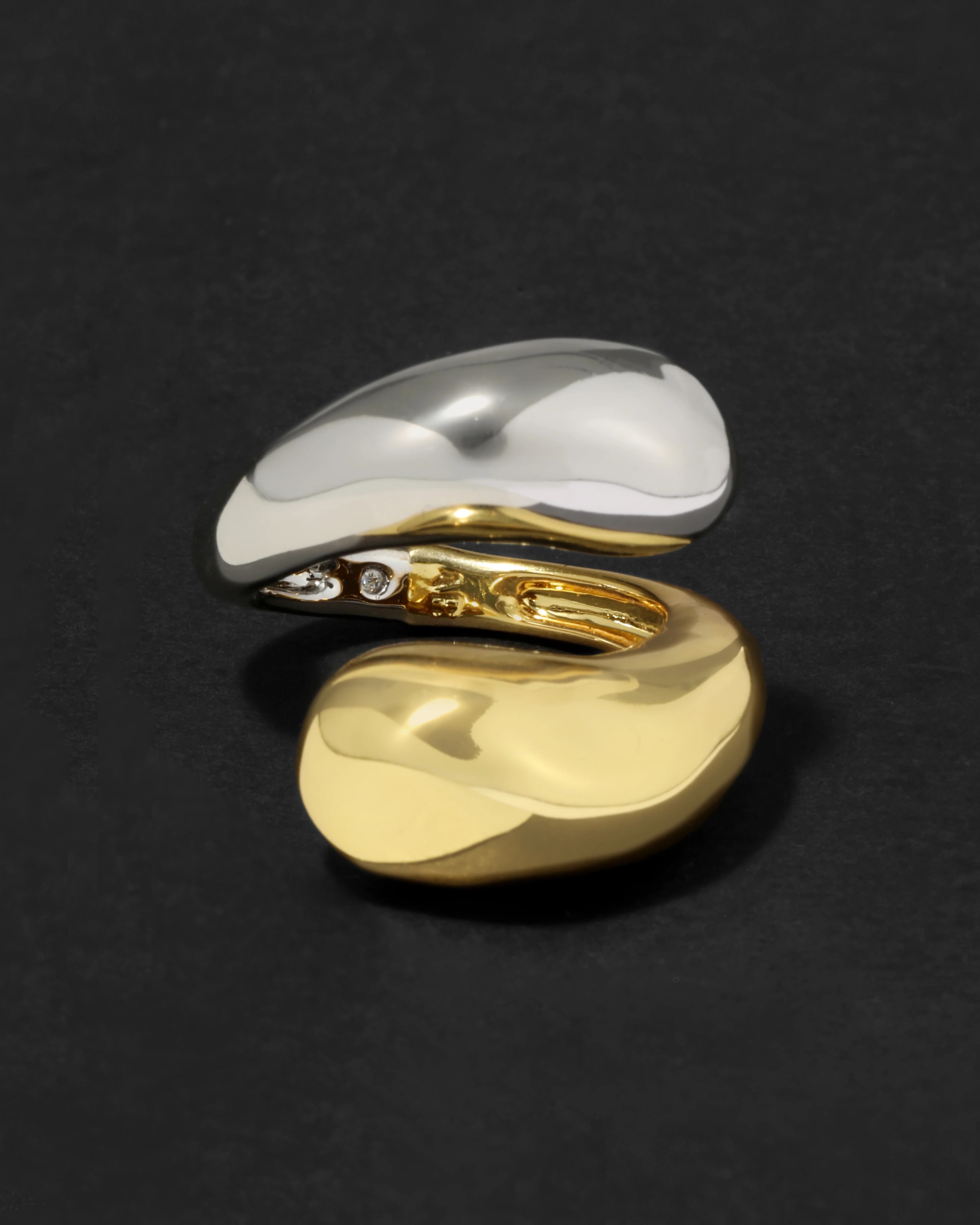Molten Two-Toned Dome Ring | Statement Gold & Silver Ring | Alexis Bittar