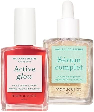 Manucurist Healthy Glow Duo - Active Glow Raspberry (Pink) Repairing Nail Polish Care & Complete ... | Amazon (US)