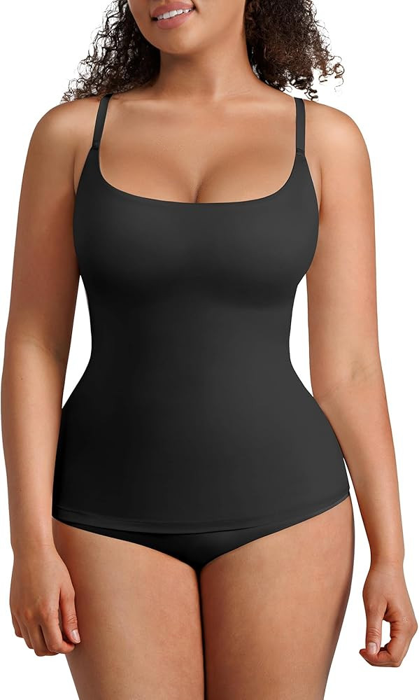 FeelinGirl Women’s Shapewear Tank Tops - Scoop Neck Tummy Control Cami Tops for Women Compressi... | Amazon (US)