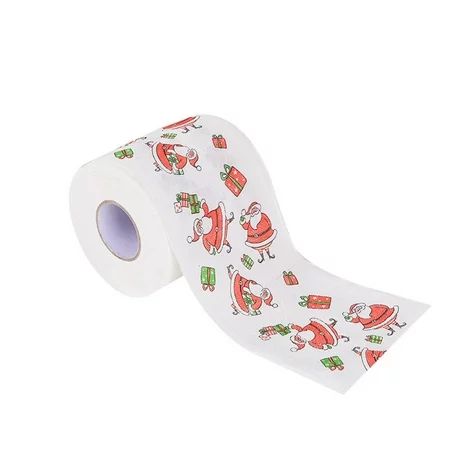 Floepx 1PCS Xmas Decor Tissue Santa Claus Bath Toilet Roll Funny Christmas Bathroom Tissue for Frien | Walmart (US)