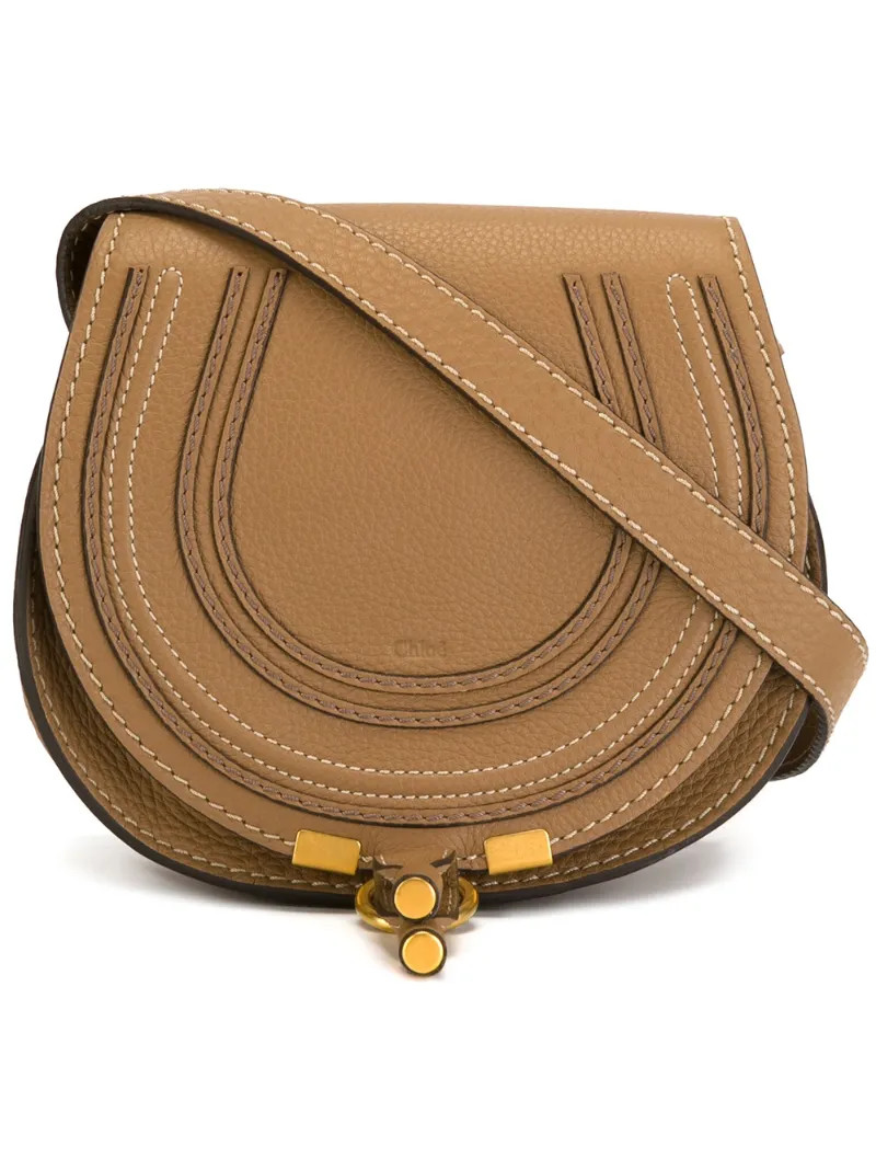 Chloé 'Marcie' Schultertasche, Damen, GröBe: EinheitsgröBe, Braun, Kalbsleder | FarFetch DE