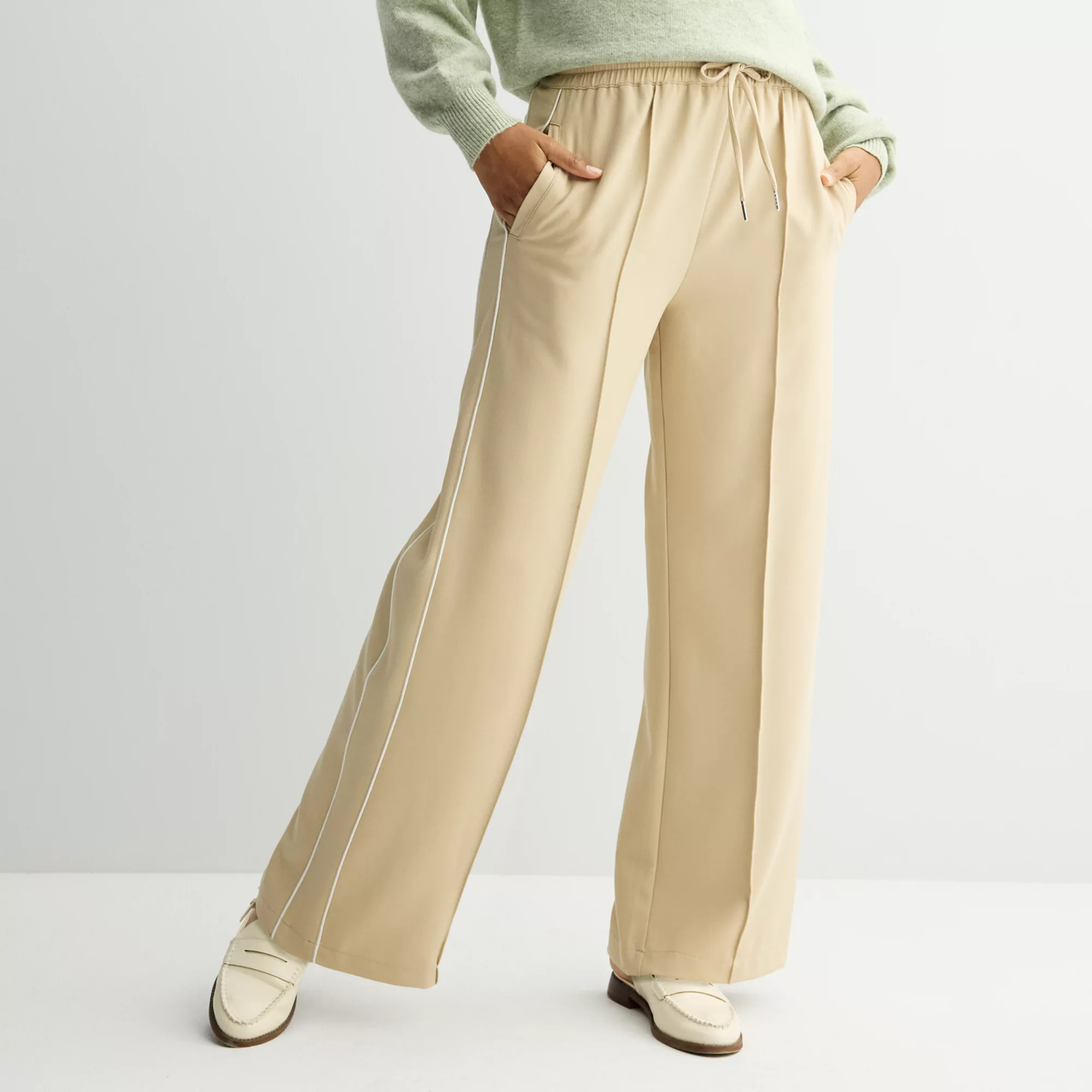 Juniors' SO® Contrast Piping Pull-On Trousers | Kohl's