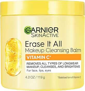 Garnier Erase It All Makeup Cleansing Balm with Vitamin C,Brightening Facial Cleanser and Makeup ... | Amazon (US)