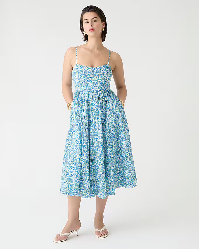 A-line midi dress in Liberty® Poppy and Daisy fabric | J. Crew US