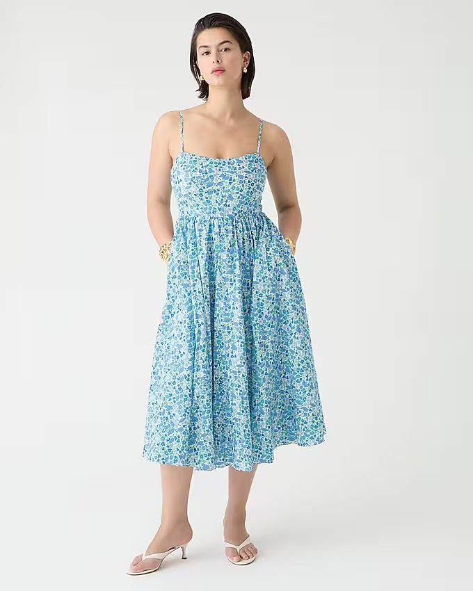 A-line midi dress in Liberty® Poppy and Daisy fabric | J.Crew US