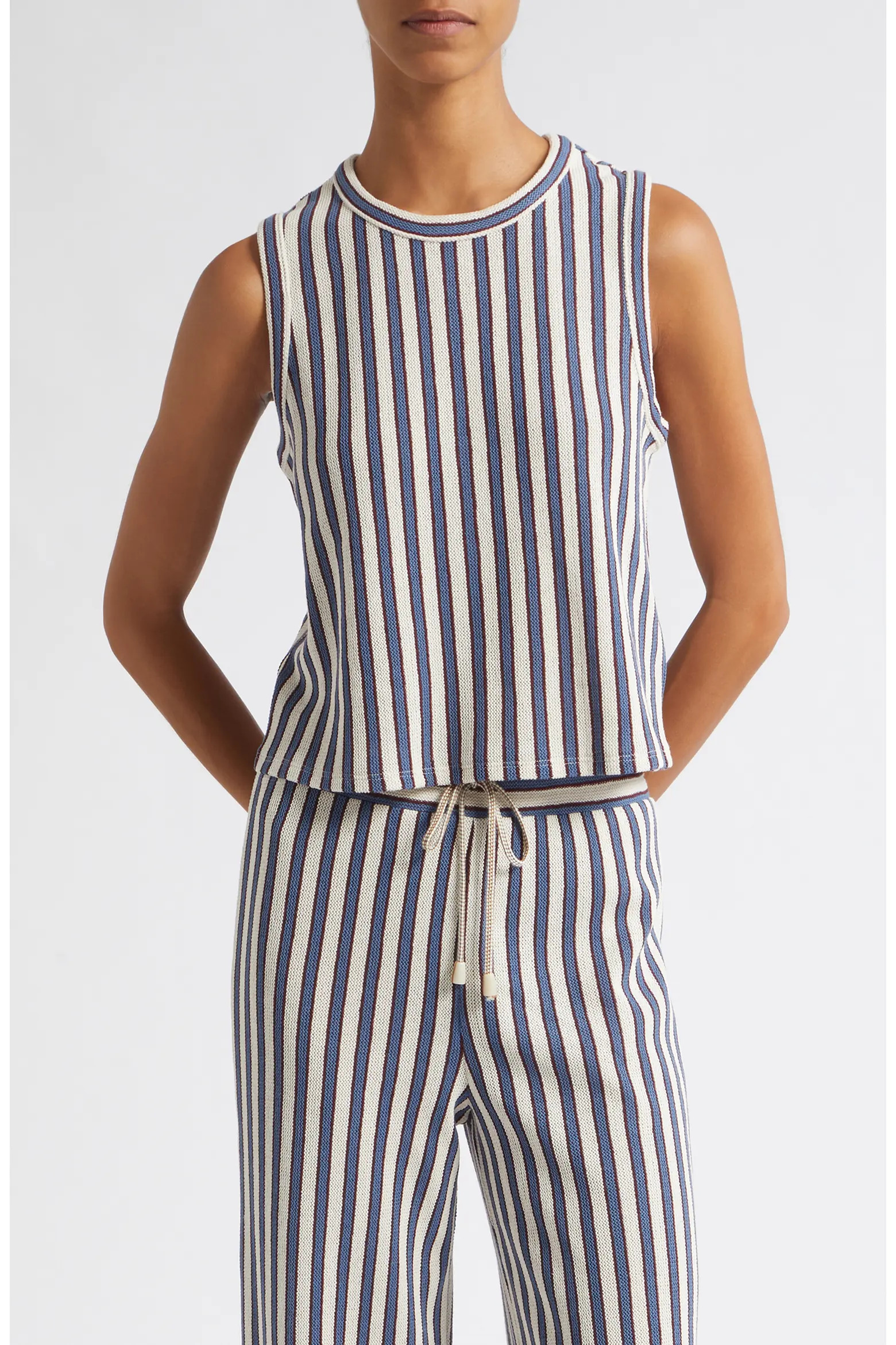 Dravin Stripe Crochet Cotton Tank (Women) | Nordstrom | Nordstrom