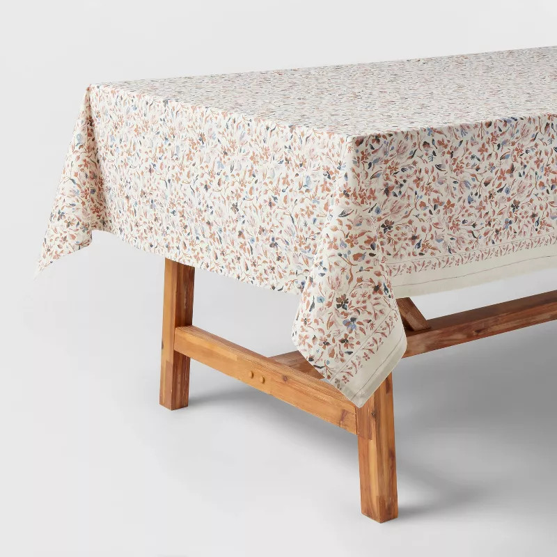 84" x 60" Cotton Floral Tablecloth - Threshold™ designed with Studio McGee | Target
