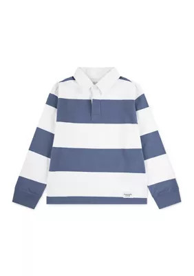 abercrombie kids Kids long sleeve rugby stripe polo shirt, 17 | Belk