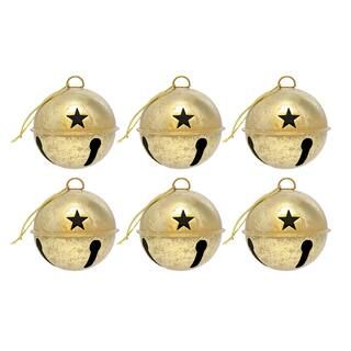 Haute Decor 6ct. 3.5" Gold Foil Jingle Bell Ornaments | Michaels Stores