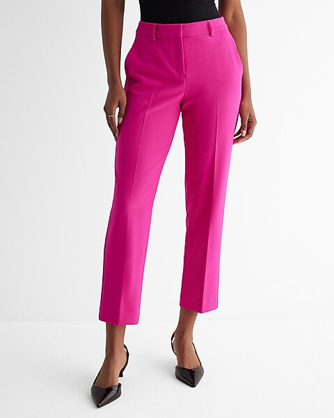 Editor Mid Rise Straight Ankle Pant | Express