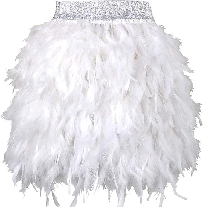 Amazon.com: Zakia Women' 5 Skirts for True Natural Feathers, Family Feast, Feather Skirt (A-White... | Amazon (US)